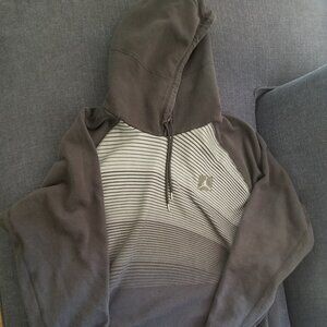 Gray Striped Men's Hoodie